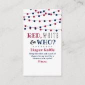 レッド、ホワイト、そして誰が？7月4日ジェンダー発表パーティー エンクロージャーカード (正面)