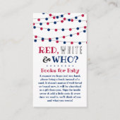 レッド、ホワイト、そして誰が?7月4日ジェンダー発表パーティー エンクロージャーカード (正面)