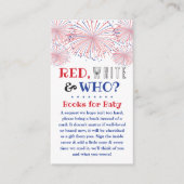 レッド、ホワイト、そして誰が？7月4日ジェンダー発表パーティー エンクロージャーカード (正面)