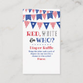 レッド、ホワイト、そして誰が?7月4日ジェンダー発表パーティー エンクロージャーカード (正面)