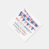 レッド、ホワイト、そして誰が?7月4日ジェンダー発表パーティー スタンダードカクテルナプキン (角)