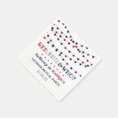 レッド、ホワイト、そして誰が?7月4日ジェンダー発表パーティー スタンダードカクテルナプキン (角)