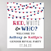 レッド、ホワイト、そして誰が?7月4日ジェンダー発表パーティー ポスター (正面)