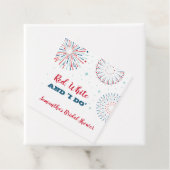 レッド・ホワイト・アンド・アイ・ドゥ ブライダルシャワーのタグ フェイバータグ (インサイチュ)