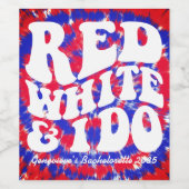 レッド・ホワイト・アンド・アイ・ドゥ | レトロ タイダイ  ワインラベル (シングルラベル)