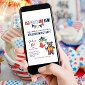 レッド・ホワイト・アンド・ニュー | サマーハウスウォーミングパーティー 招待状