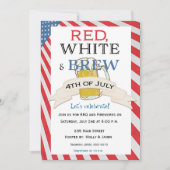 レッド・ホワイト・アンド・ブルー 7月の4日 招待状 (正面)