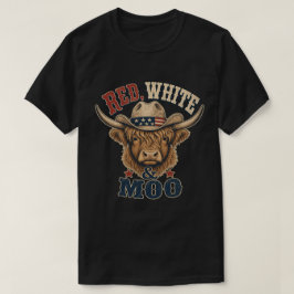 レッド ホワイト アンド ムー ハイランドカウ Tシャツ
