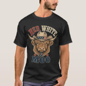 レッド ホワイト アンド ムー ハイランドカウ Tシャツ (正面)