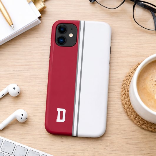 レッド&ホワイト カレッジ カラー シグネチャー Case-Mate iPhoneケース