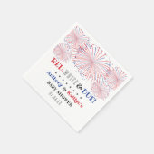 レッド、ホワイト&デュー！7月4日の赤ちゃんシャワー スタンダードカクテルナプキン (角)