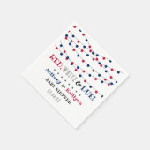 レッド、ホワイト&デュー!7月4日の赤ちゃんシャワー スタンダードカクテルナプキン (角)