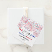 レッド、ホワイト&デュー!7月4日の赤ちゃんシャワー フェイバータグ (インサイチュ)