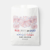 レッド、ホワイト&デュー!7月4日の赤ちゃんシャワー フェイバーバッグ (正面)