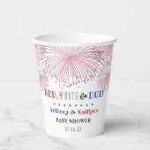 レッド、ホワイト&デュー！7月4日の赤ちゃんシャワー 紙コップ (正面)