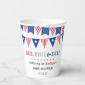 レッド、ホワイト&デュー！7月4日の赤ちゃんシャワー 紙コップ (裏面)