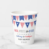 レッド、ホワイト&デュー！7月4日の赤ちゃんシャワー 紙コップ (正面)