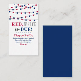 レッド、ホワイト&デュー！7月4日ベビーシャワーおむつ エンクロージャーカード