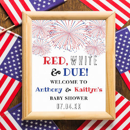 レッド、ホワイト&デュー！7月4日ベビーシャワーへようこそ ポスター