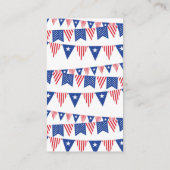 レッド、ホワイト&デュー!7月4日ベビーシャワー エンクロージャーカード (裏面)