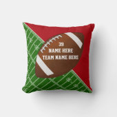 レッド·ホワイト·フットボーパーソナライズされたル·チームの贈答アイディア クッション (正面)