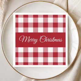 レッド+ホワイト ブライド クリスマス スタンダードカクテルナプキン