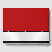 レッド、ホワイト、ブラックカスタム懇親会ゲストブック ゲストブック (裏面)