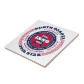 レッド、ホワイト、ブルーのノースダコタのセラミックタイル タイル (側面)