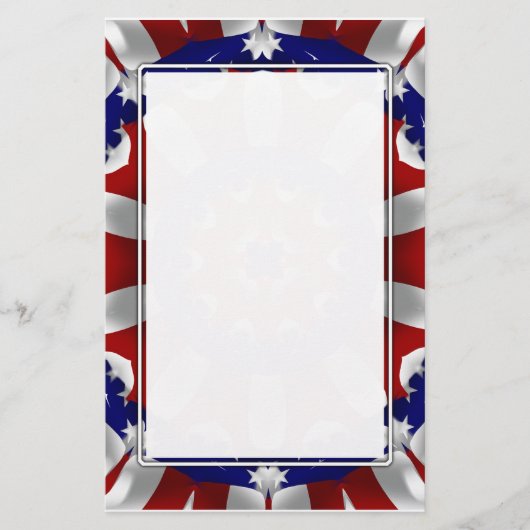 レッド、ホワイト、ブルー・カリ 便箋 (正面)