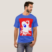 レッド ホワイト ブルー ガビー・ザ・ゴースト Tシャツ (正面フル)