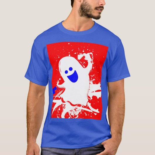 レッド ホワイト ブルー ガビー・ザ・ゴースト Tシャツ (正面)