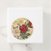 レッド＆ホワイト ヴィンテージ フラワーブーケ フェイバータグ (インサイチュ)