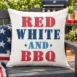 レッド ホワイト BBQ 愛国面白グッズ アウトドアクッション
