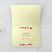 レッド·ポインセチア·クリスマス シーズンカード (内部)