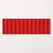 レッド&マルーンストライプデザイン ヨガマット (裏面(横))