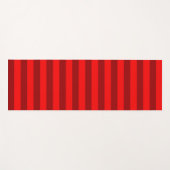 レッド&マルーンストライプデザイン ヨガマット (正面(横))