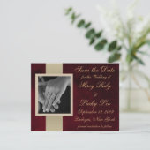 レッド マーブル セーブ・ザ・デート 発表 招待状 (スタンド正面)