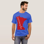 レッド ミネソタ ステート MN オーバーサイズ Tシャツ (正面フル)
