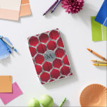 レッド&メタリック銀幾何学模様GR2 iPad MINIカバー<br><div class="desc">赤エレガントと銀の灰色の多角形の幾何モダンデザインとモノグラムカスタムを使用。</div>