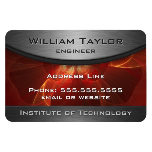 レッド・メタリック・エレガンス マグネット (横)