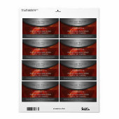 レッド・メタリック・エレガンス ラベル (フルシート)