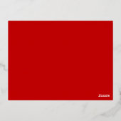 レッド メリークリスマス ツリー ラスティック プライド ゴールド 箔シーズンポストカード (裏面)