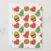 レッド |ライムふりかけホリデーCookie交換パーティー 招待状 (裏面)