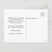 レッド ラスティック トラック パンプキン ハッピー サンクスギビング シーズンポストカード (裏面)