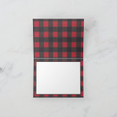 レッド ラスティック バッファロー プライドの伐採者感謝カード サンキューカード (内部)