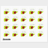 レッド·ラディバグ·蔵書票 スクエアシール (シート)