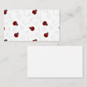 レッド・ラディブ・ビートル虫好きブラック・ハート 名刺 (正面/裏面)