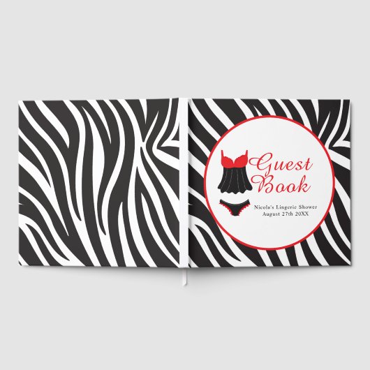 レッド ランジェリー パーティー ゲストブック (全面)