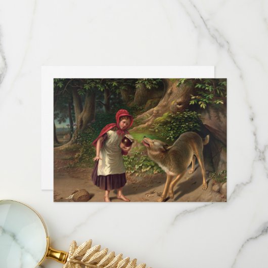 レッド・リジンフッドとウィリアム・ヒゲの狼 サンキューカード (正面/裏面インサイチュ)