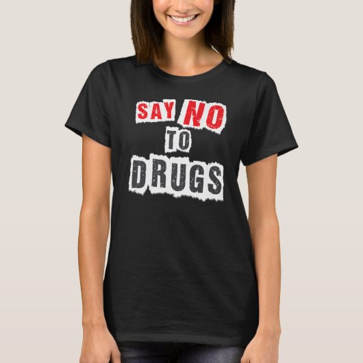 レッド・リボン・ウィークが麻薬に対してノーと言う Tシャツ (正面)